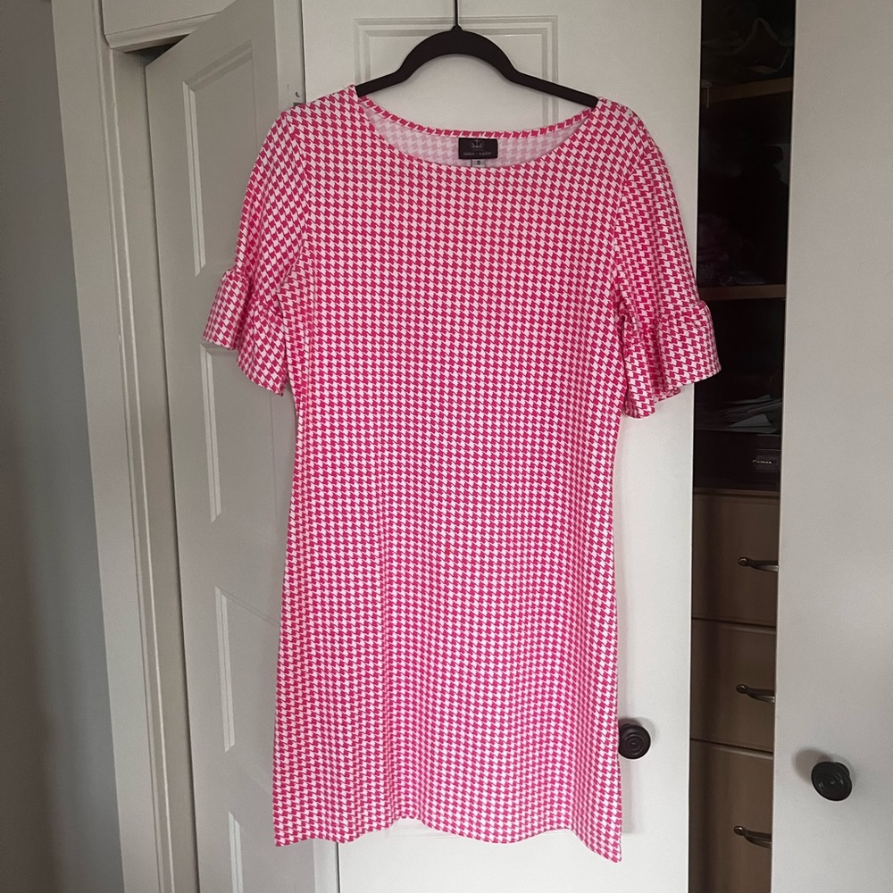 Sailor + Sailor size small houndstooth pink dress